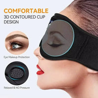 3D Eye Mask Bluetooth Music Play Sleeping Headphones with Built-In HD Speaker Mask for Sleep Headphones Wireless Air Travel 5.0